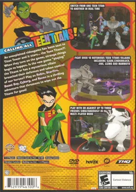 Teen Titans box cover back